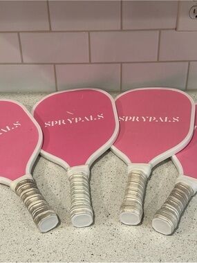 SPRYPALS Pink Pickleball Paddles Only- Set of 4, Used